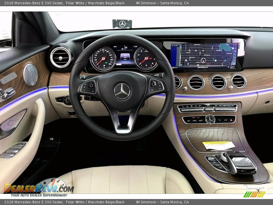 2018 Mercedes-Benz E 300 Sedan Polar White / Macchiato Beige/Black Photo #4