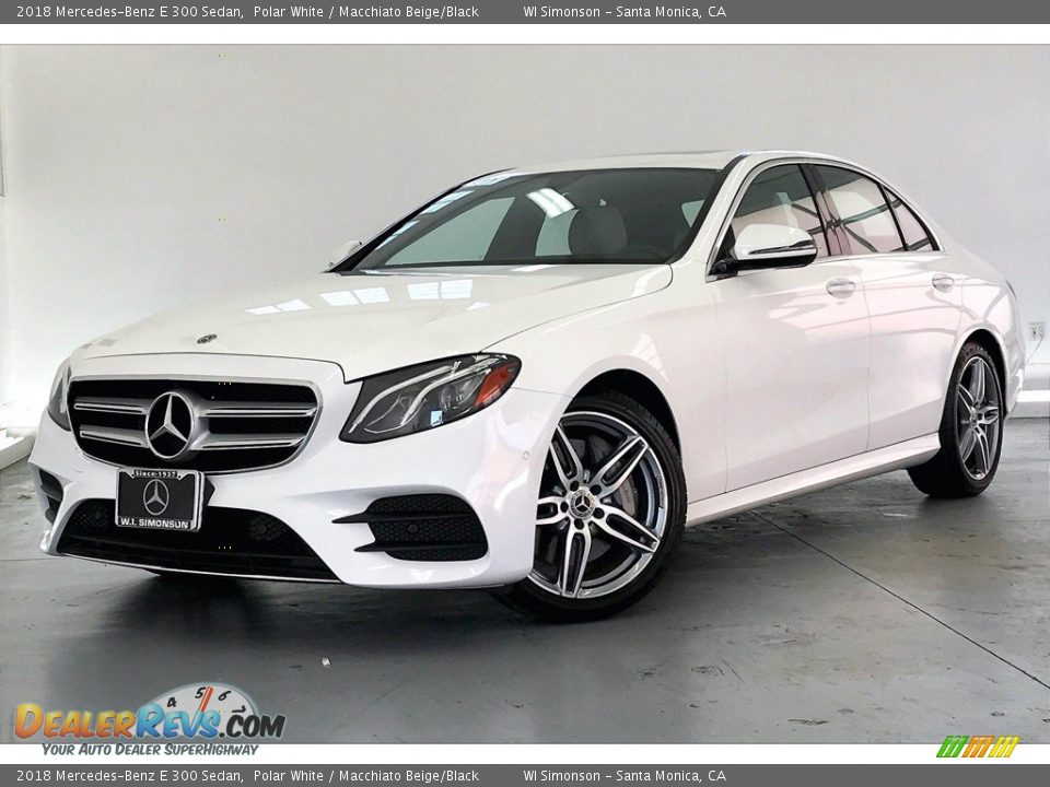 2018 Mercedes-Benz E 300 Sedan Polar White / Macchiato Beige/Black Photo #12