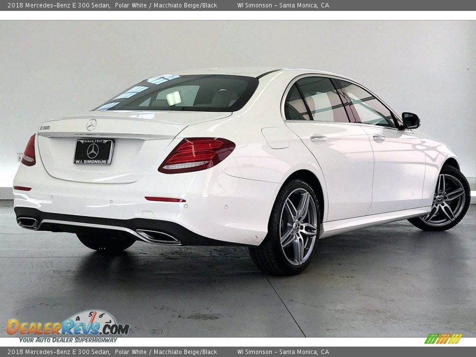 2018 Mercedes-Benz E 300 Sedan Polar White / Macchiato Beige/Black Photo #13