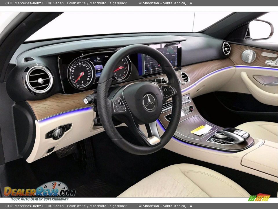 2018 Mercedes-Benz E 300 Sedan Polar White / Macchiato Beige/Black Photo #14