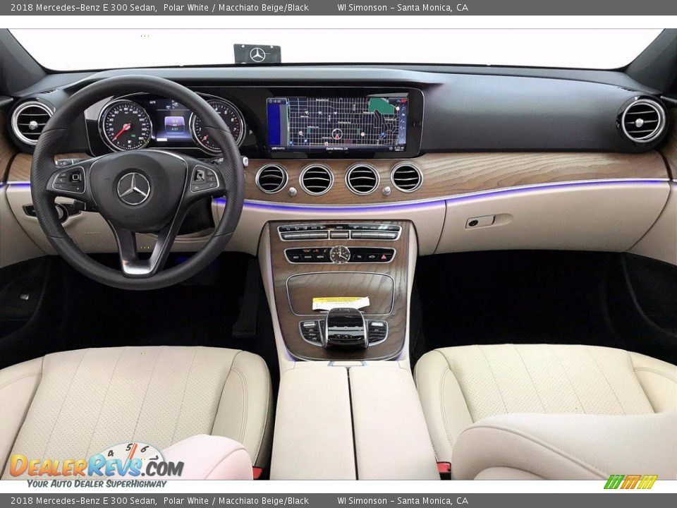 2018 Mercedes-Benz E 300 Sedan Polar White / Macchiato Beige/Black Photo #15