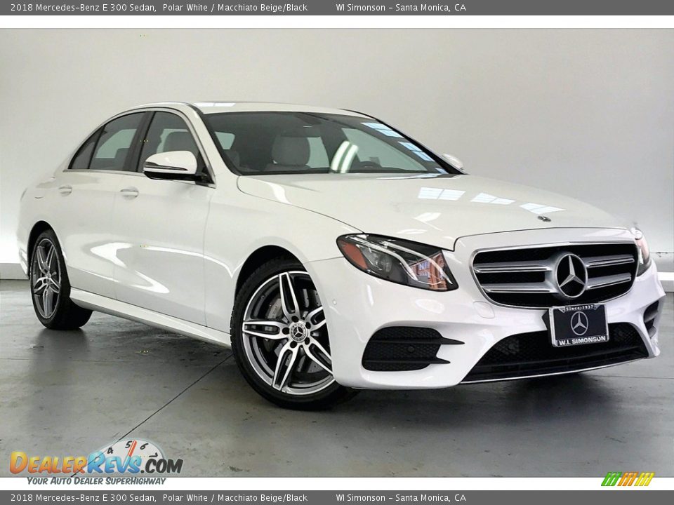 2018 Mercedes-Benz E 300 Sedan Polar White / Macchiato Beige/Black Photo #34