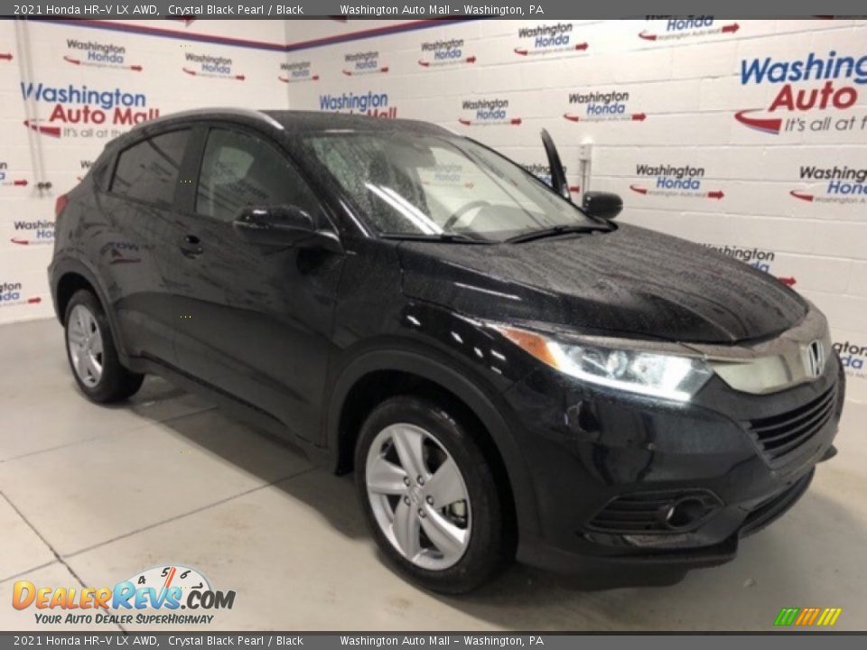 2021 Honda HR-V LX AWD Crystal Black Pearl / Black Photo #2