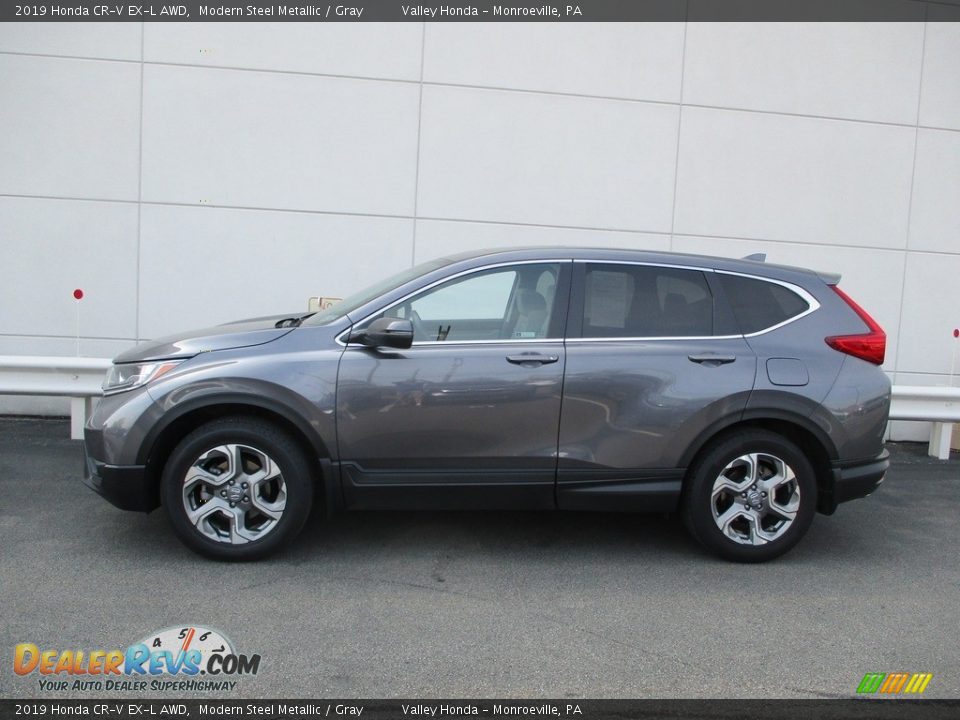 2019 Honda CR-V EX-L AWD Modern Steel Metallic / Gray Photo #2