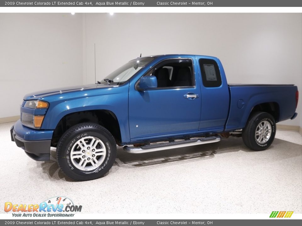 Aqua Blue Metallic 2009 Chevrolet Colorado LT Extended Cab 4x4 Photo #3