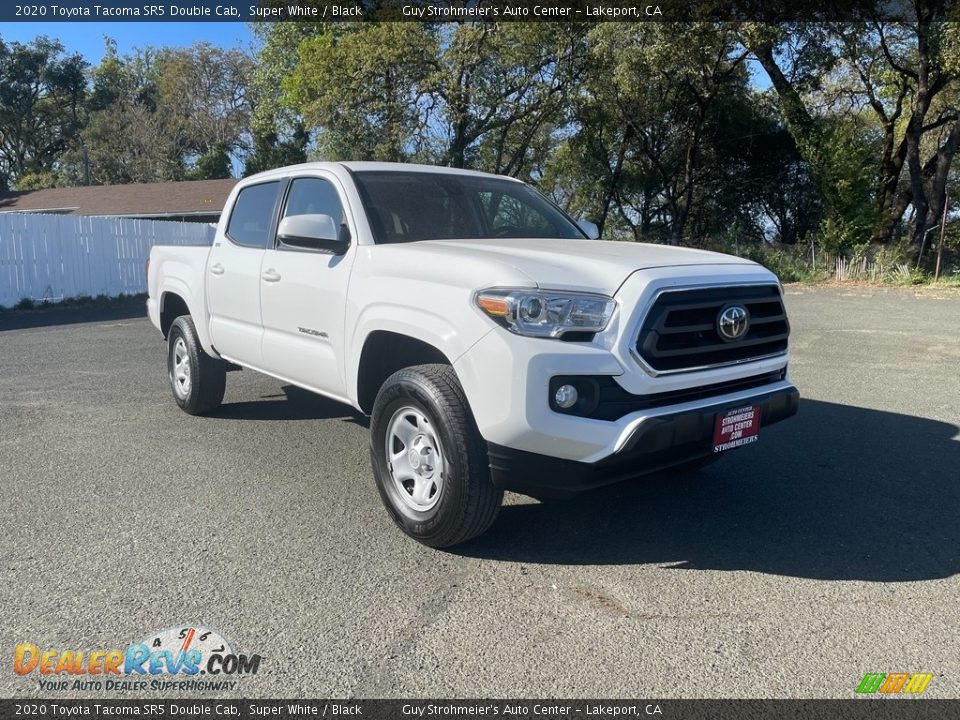 2020 Toyota Tacoma SR5 Double Cab Super White / Black Photo #1