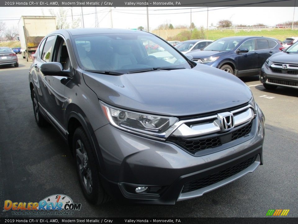 2019 Honda CR-V EX-L AWD Modern Steel Metallic / Gray Photo #7