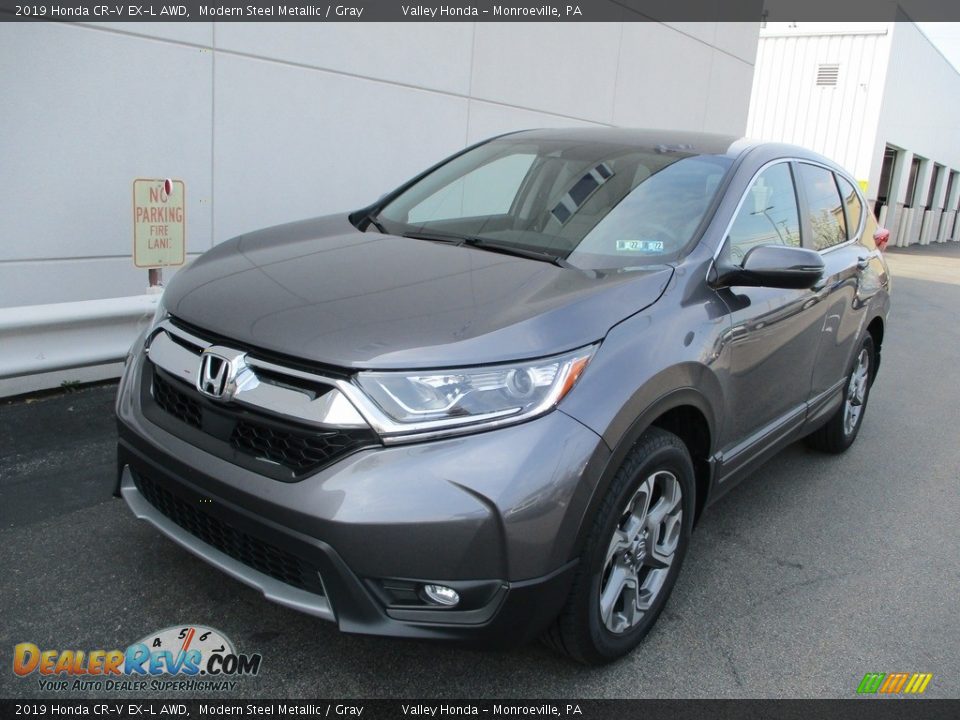 2019 Honda CR-V EX-L AWD Modern Steel Metallic / Gray Photo #9