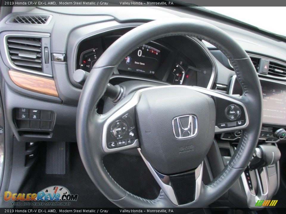 2019 Honda CR-V EX-L AWD Modern Steel Metallic / Gray Photo #14