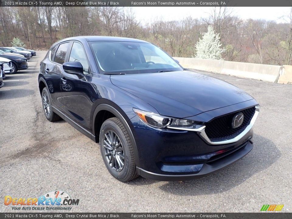 2021 Mazda CX-5 Touring AWD Deep Crystal Blue Mica / Black Photo #3