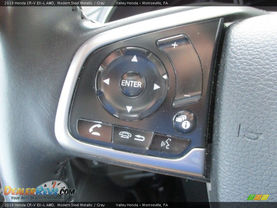 2019 Honda CR-V EX-L AWD Modern Steel Metallic / Gray Photo #18