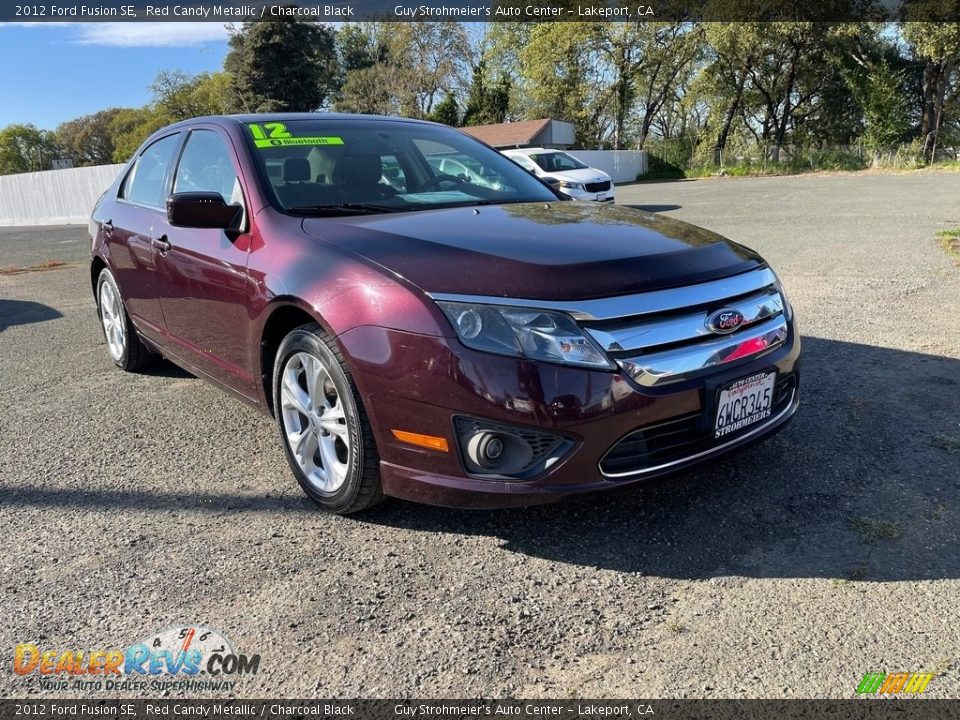 2012 Ford Fusion SE Red Candy Metallic / Charcoal Black Photo #1