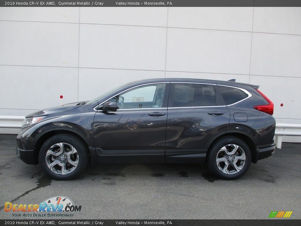 2019 Honda CR-V EX AWD Gunmetal Metallic / Gray Photo #2