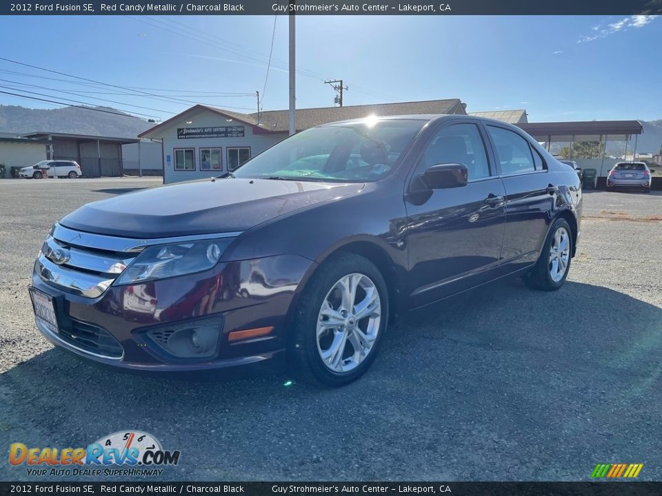 2012 Ford Fusion SE Red Candy Metallic / Charcoal Black Photo #3