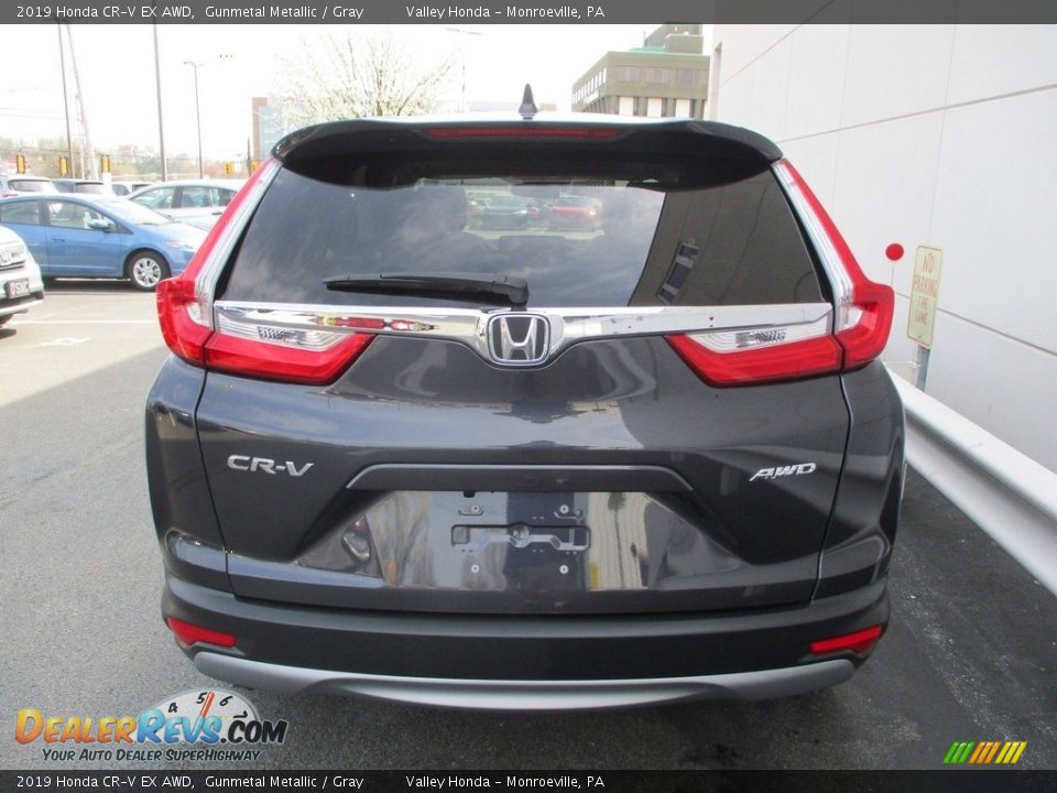 2019 Honda CR-V EX AWD Gunmetal Metallic / Gray Photo #4