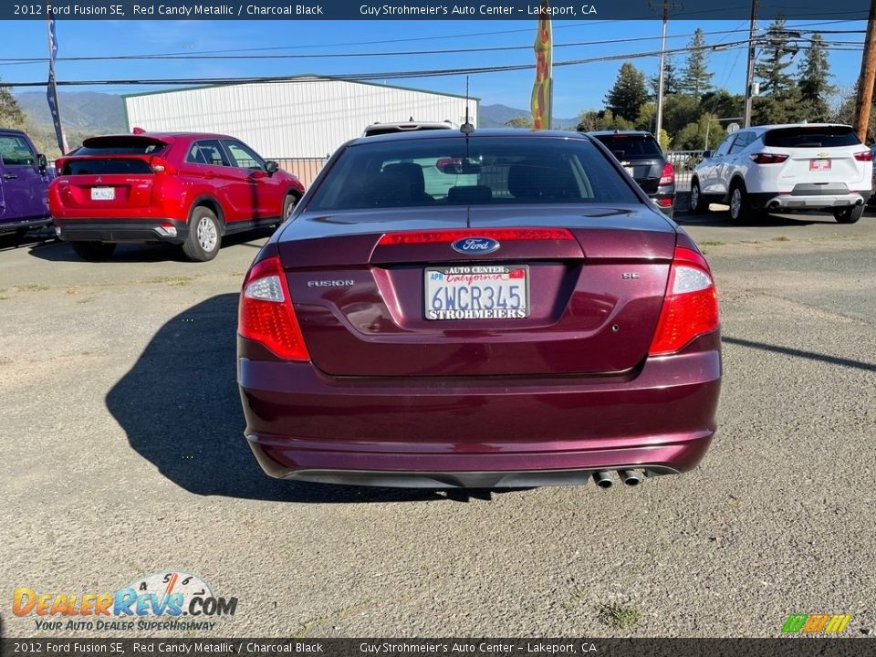 2012 Ford Fusion SE Red Candy Metallic / Charcoal Black Photo #4