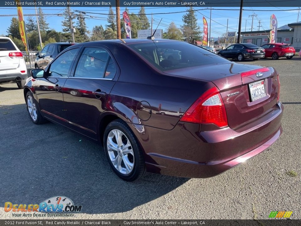 2012 Ford Fusion SE Red Candy Metallic / Charcoal Black Photo #5