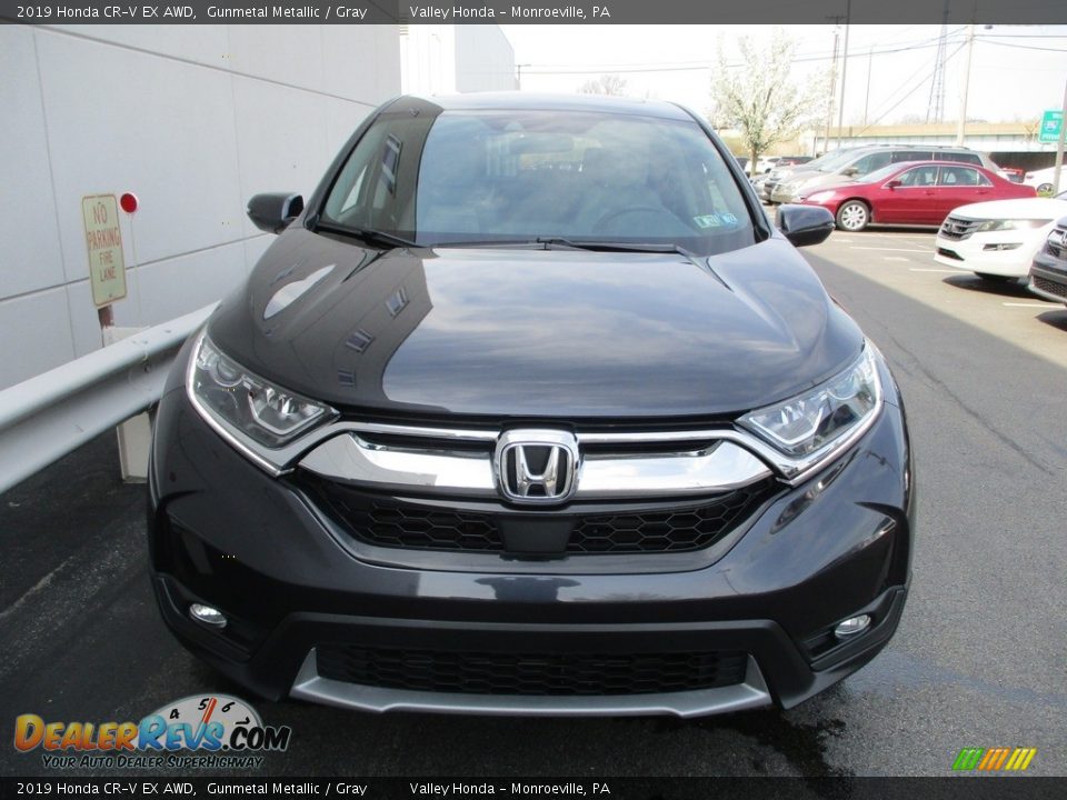 2019 Honda CR-V EX AWD Gunmetal Metallic / Gray Photo #8