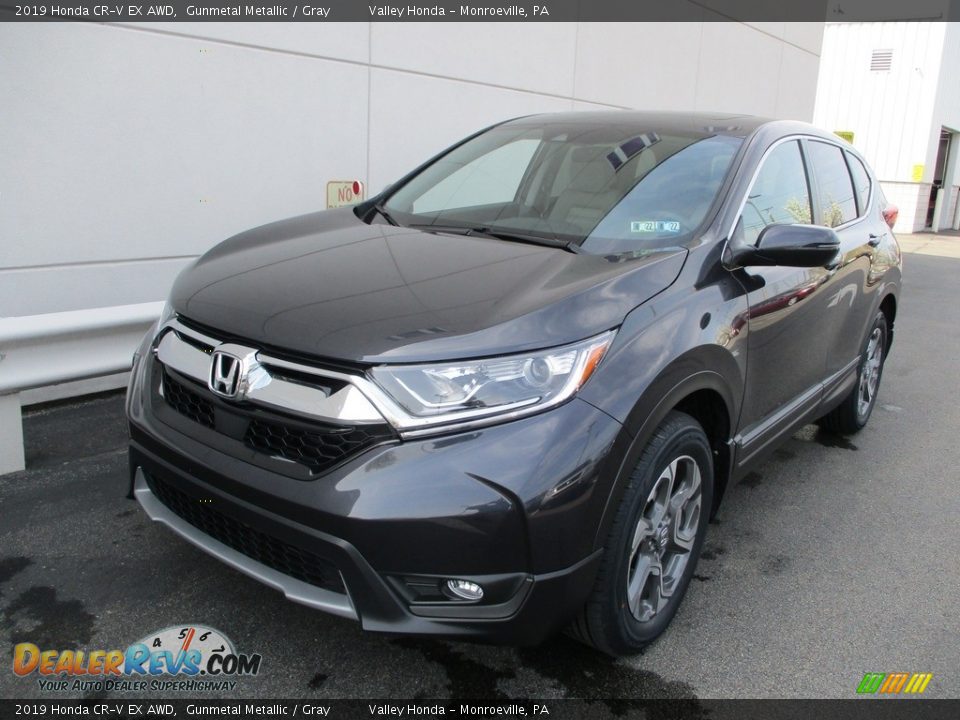 2019 Honda CR-V EX AWD Gunmetal Metallic / Gray Photo #9