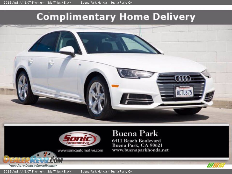 2018 Audi A4 2.0T Premium Ibis White / Black Photo #1