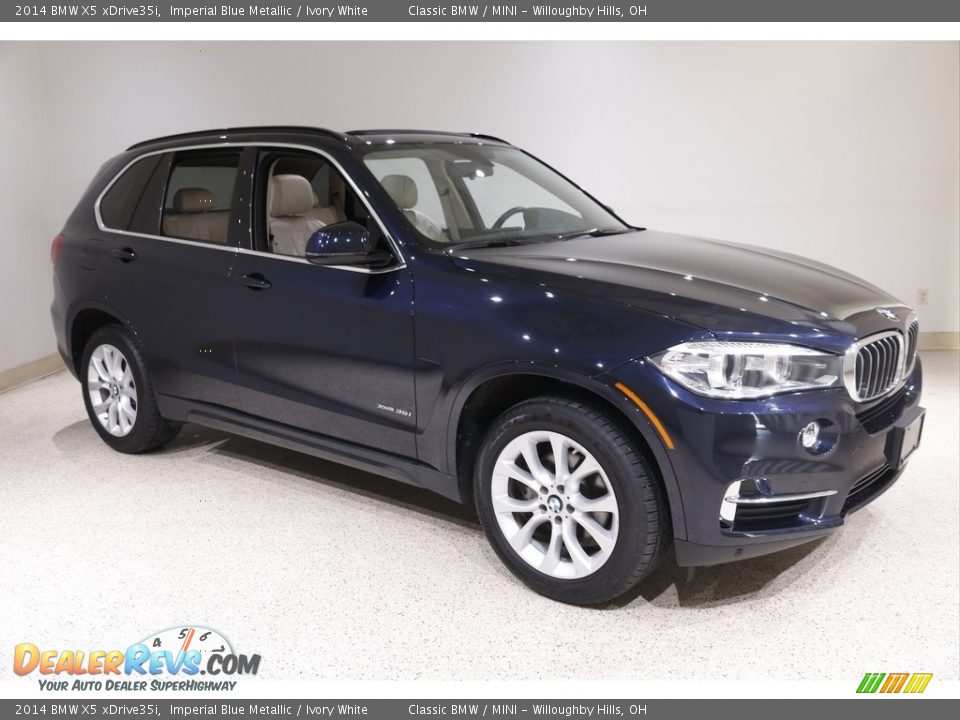 2014 BMW X5 xDrive35i Imperial Blue Metallic / Ivory White Photo #1