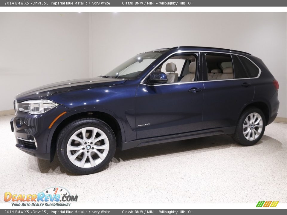 2014 BMW X5 xDrive35i Imperial Blue Metallic / Ivory White Photo #3