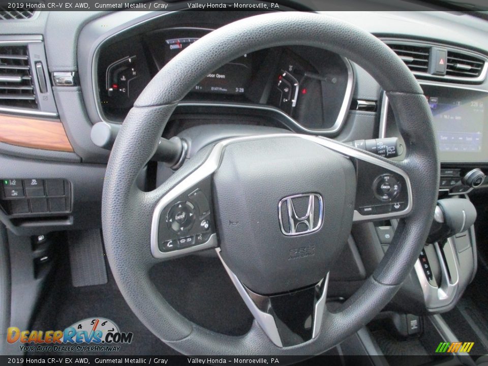 2019 Honda CR-V EX AWD Gunmetal Metallic / Gray Photo #14