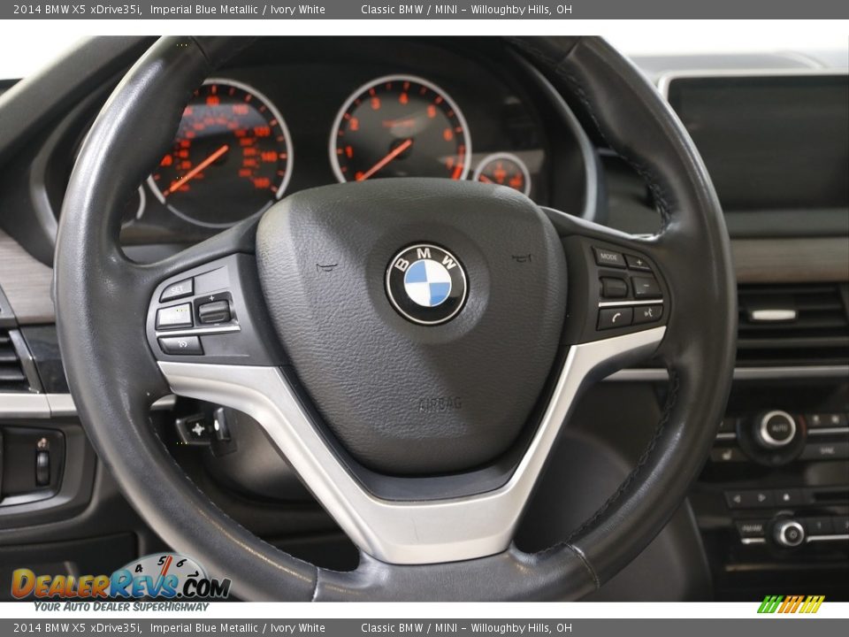 2014 BMW X5 xDrive35i Imperial Blue Metallic / Ivory White Photo #7