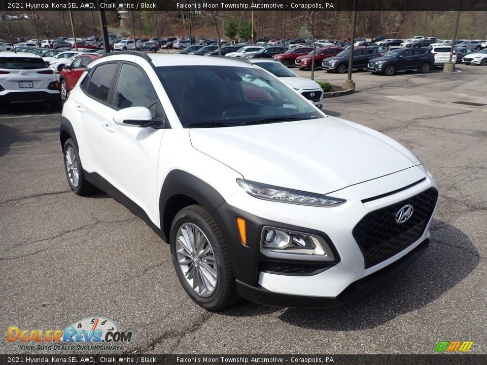 2021 Hyundai Kona SEL AWD Chalk White / Black Photo #3