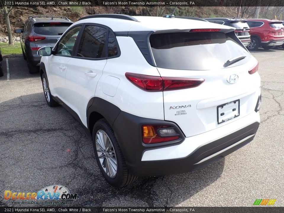 2021 Hyundai Kona SEL AWD Chalk White / Black Photo #6