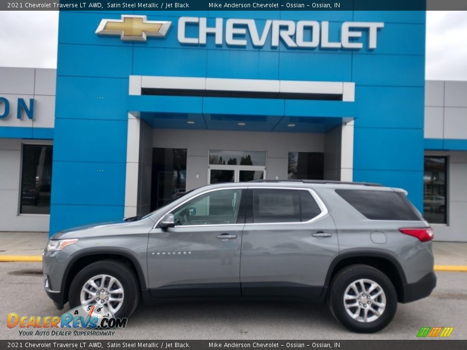 2021 Chevrolet Traverse LT AWD Satin Steel Metallic / Jet Black Photo #1