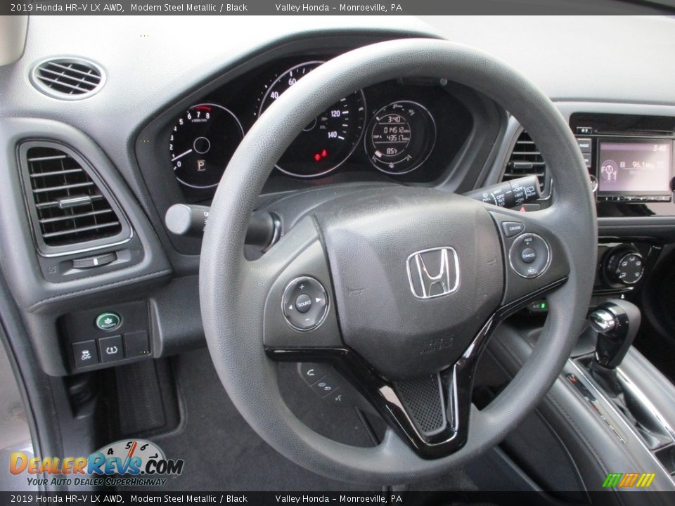 2019 Honda HR-V LX AWD Modern Steel Metallic / Black Photo #13