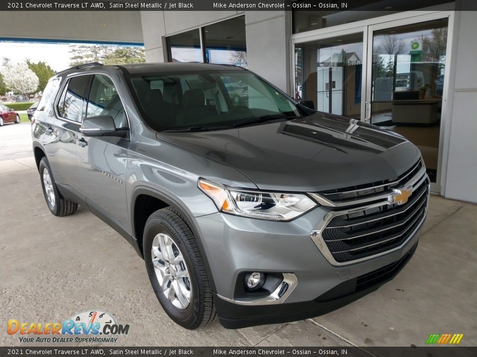 2021 Chevrolet Traverse LT AWD Satin Steel Metallic / Jet Black Photo #2