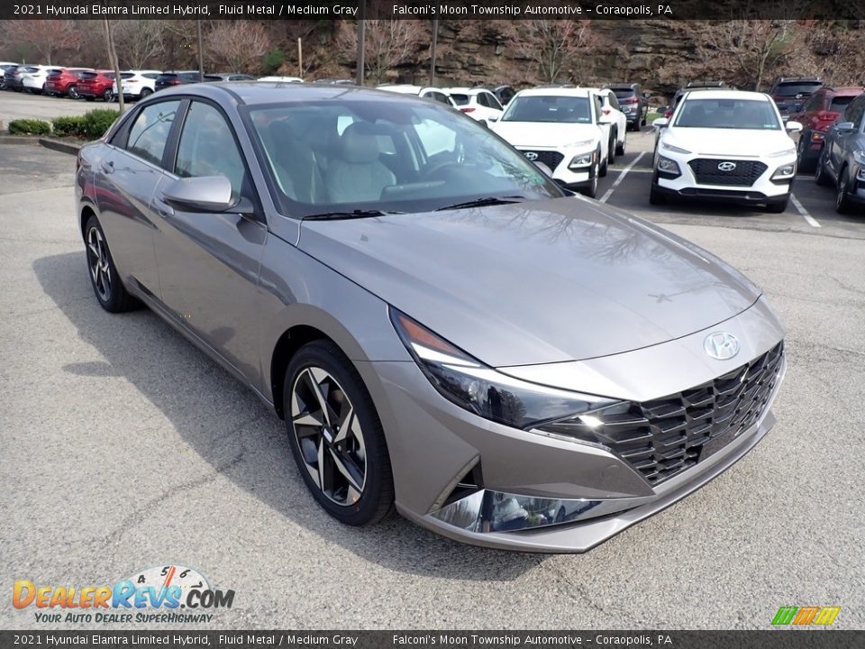 2021 Hyundai Elantra Limited Hybrid Fluid Metal / Medium Gray Photo #3