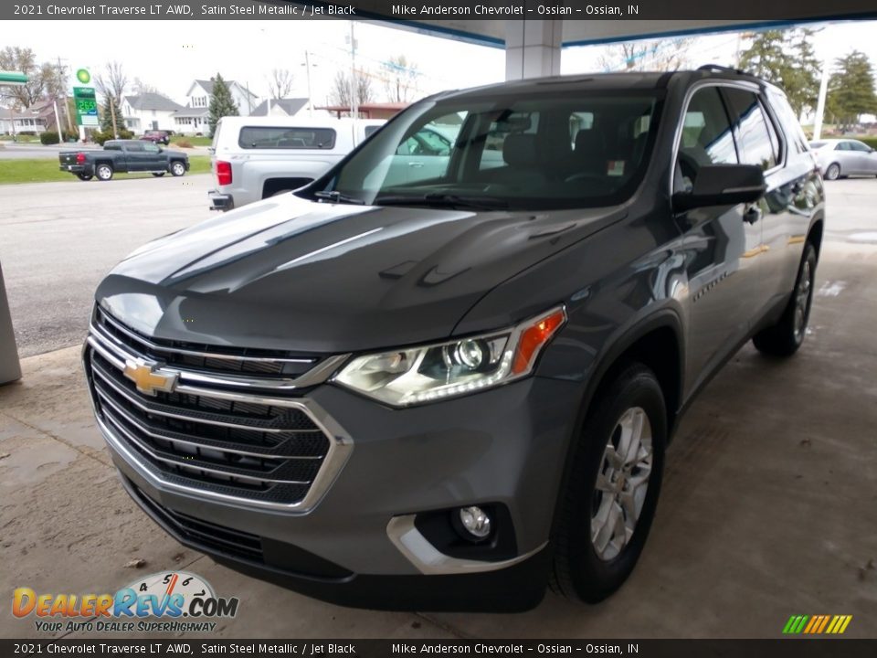 2021 Chevrolet Traverse LT AWD Satin Steel Metallic / Jet Black Photo #10