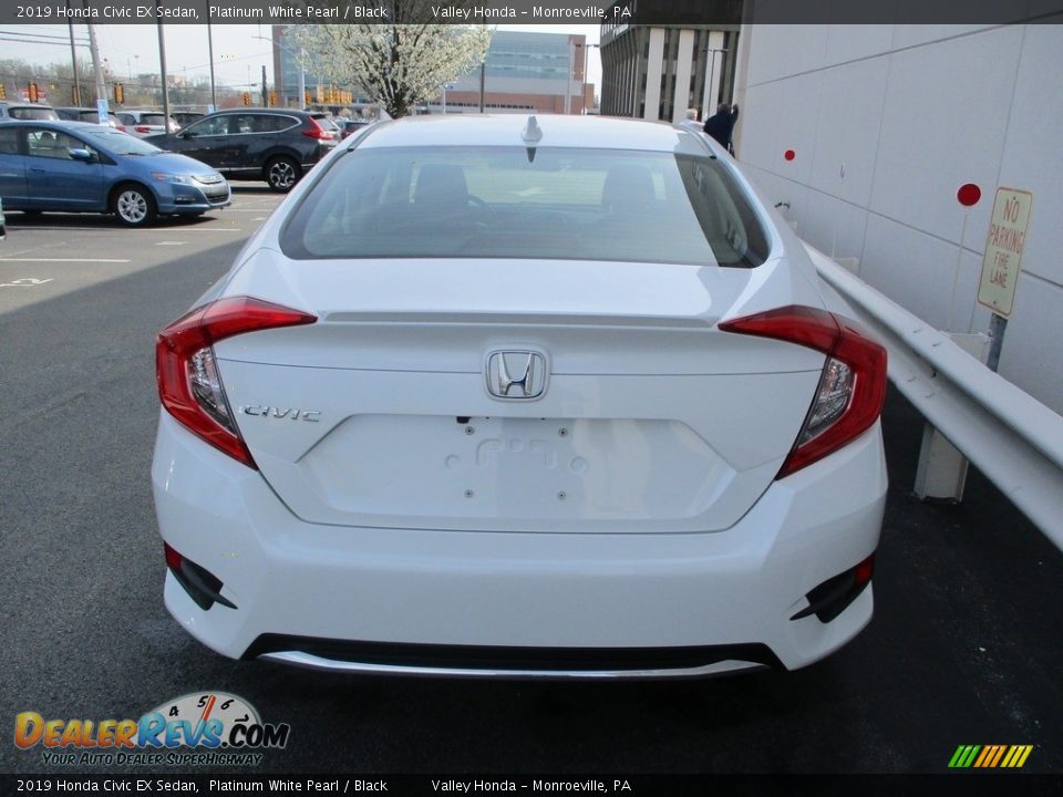 2019 Honda Civic EX Sedan Platinum White Pearl / Black Photo #4