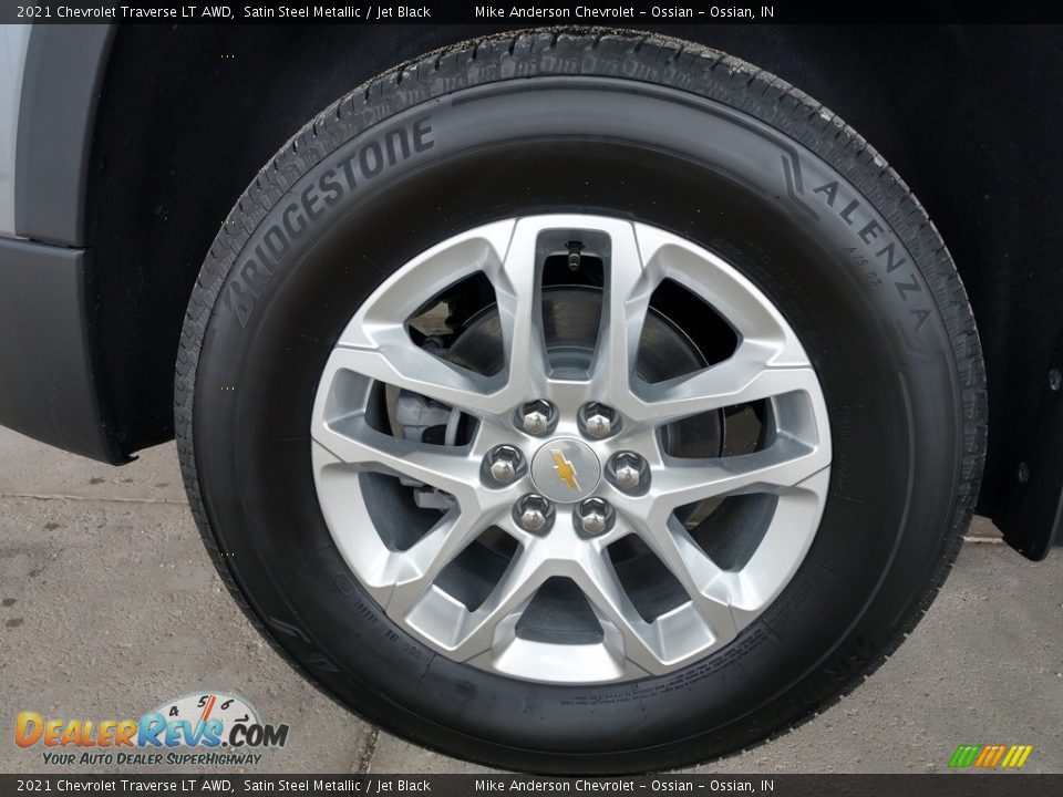 2021 Chevrolet Traverse LT AWD Satin Steel Metallic / Jet Black Photo #14