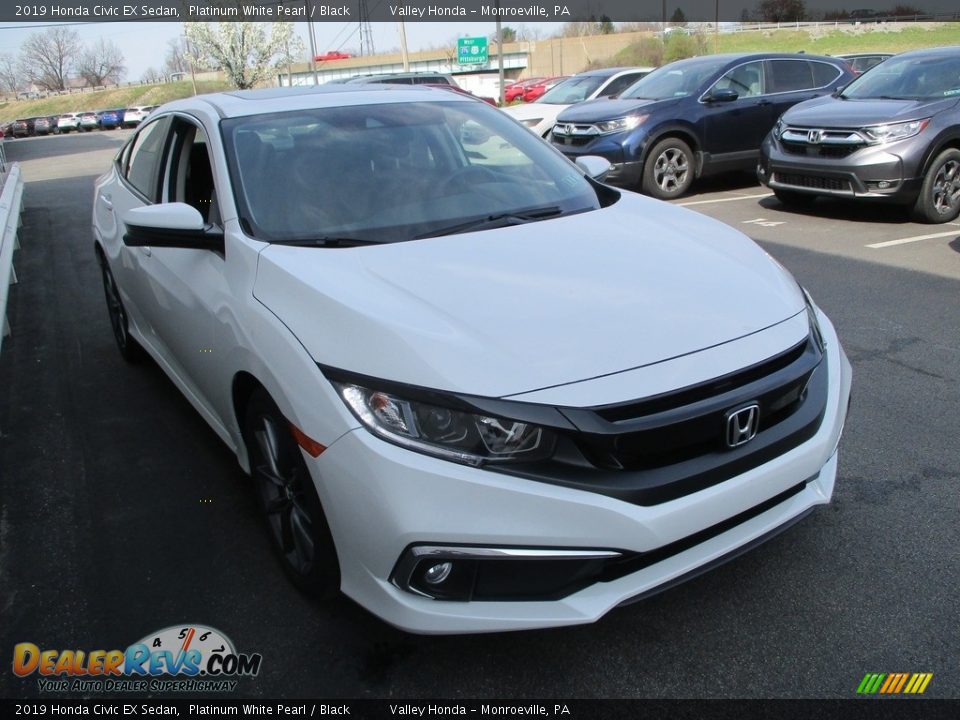 2019 Honda Civic EX Sedan Platinum White Pearl / Black Photo #7