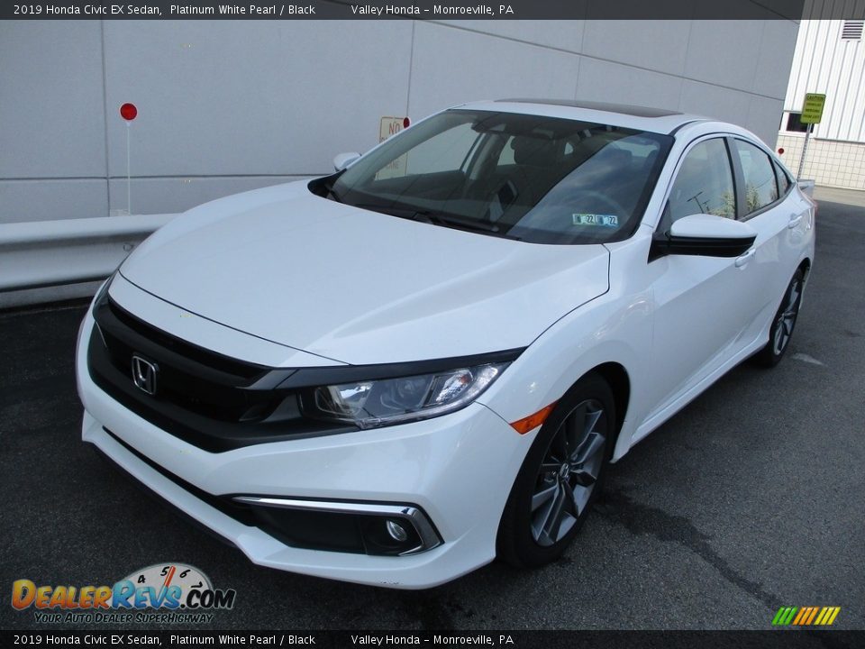 2019 Honda Civic EX Sedan Platinum White Pearl / Black Photo #9