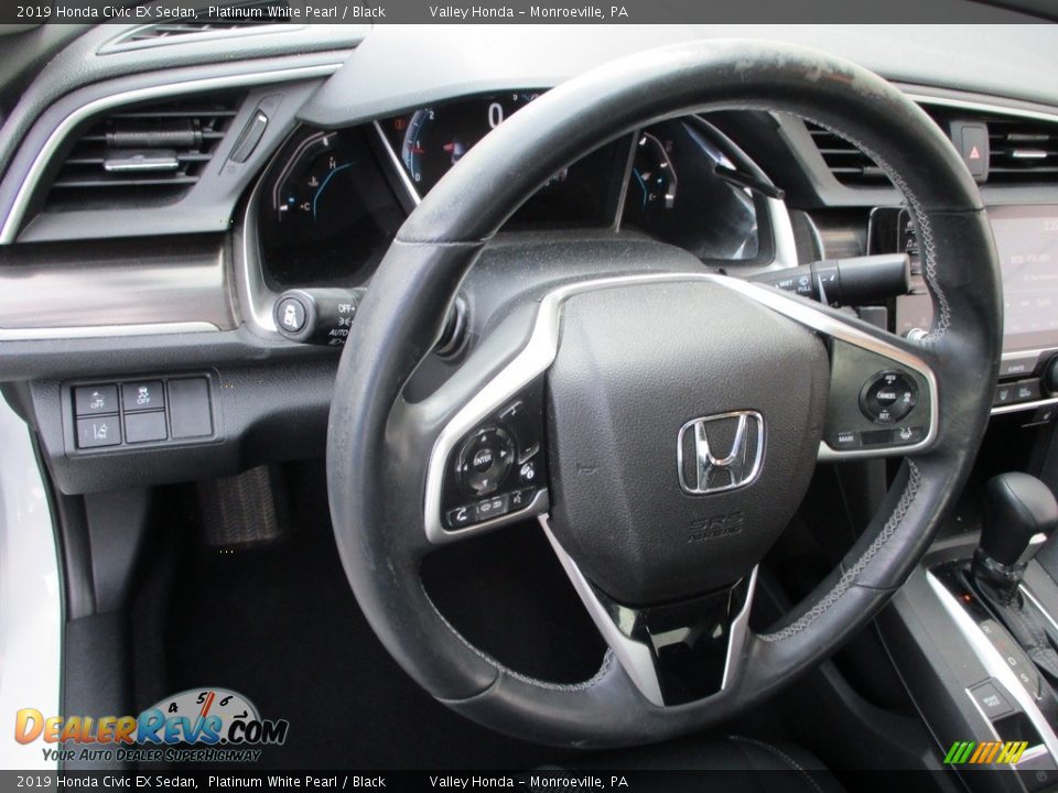 2019 Honda Civic EX Sedan Platinum White Pearl / Black Photo #14