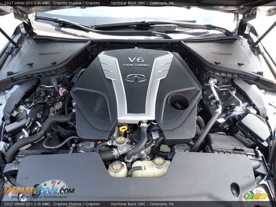 2017 Infiniti Q50 3.0t AWD 3.0 Liter Twin-Turbocharged DOHC 24-Valve CVTCS V6 Engine Photo #2