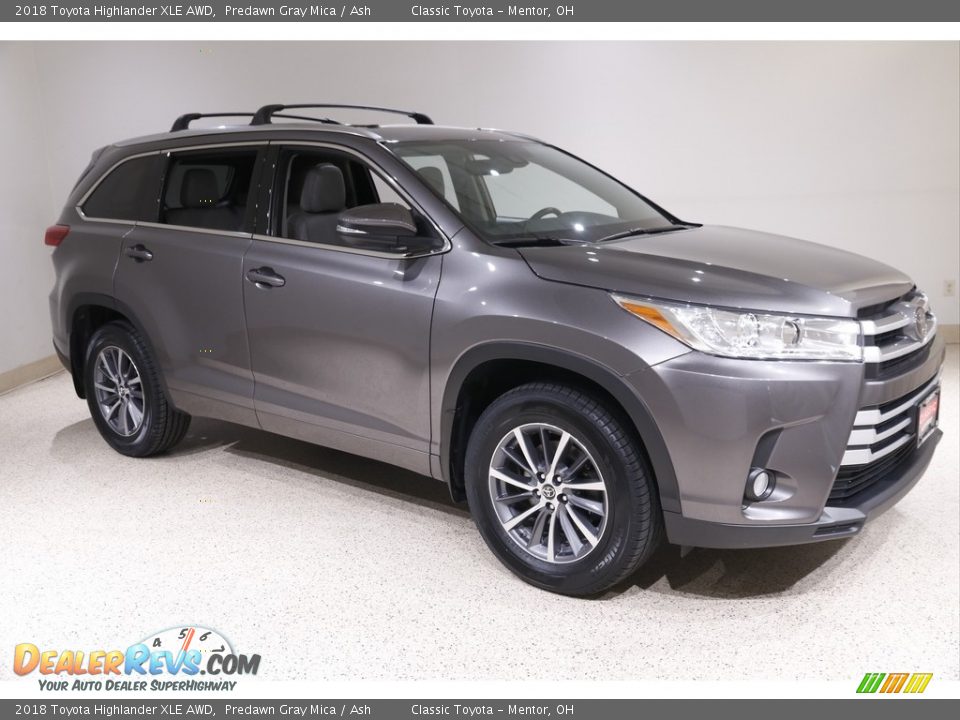 2018 Toyota Highlander XLE AWD Predawn Gray Mica / Ash Photo #1