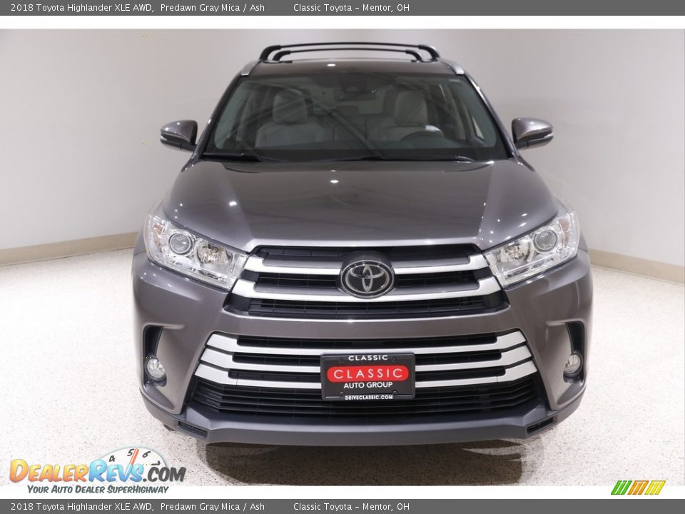 2018 Toyota Highlander XLE AWD Predawn Gray Mica / Ash Photo #2