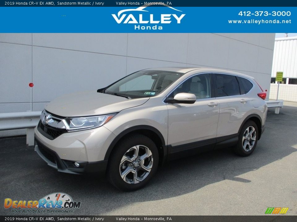 2019 Honda CR-V EX AWD Sandstorm Metallic / Ivory Photo #1
