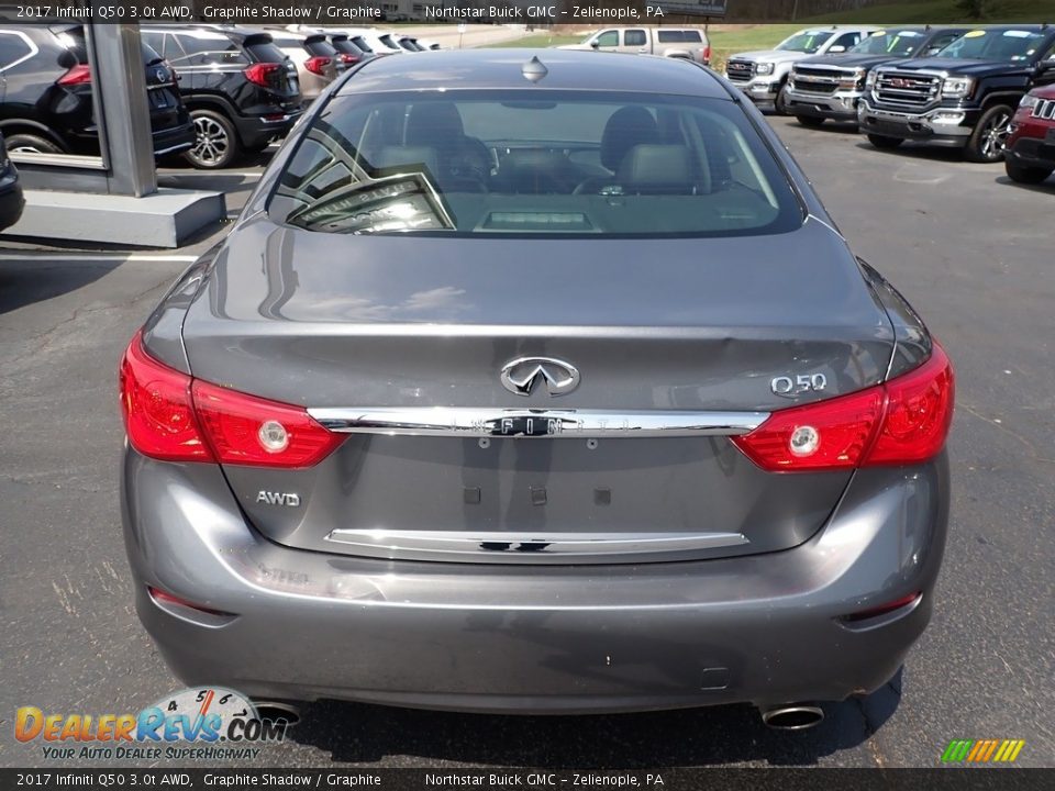 2017 Infiniti Q50 3.0t AWD Graphite Shadow / Graphite Photo #9