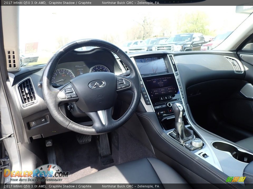 Graphite Interior - 2017 Infiniti Q50 3.0t AWD Photo #17