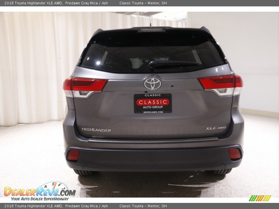 2018 Toyota Highlander XLE AWD Predawn Gray Mica / Ash Photo #20