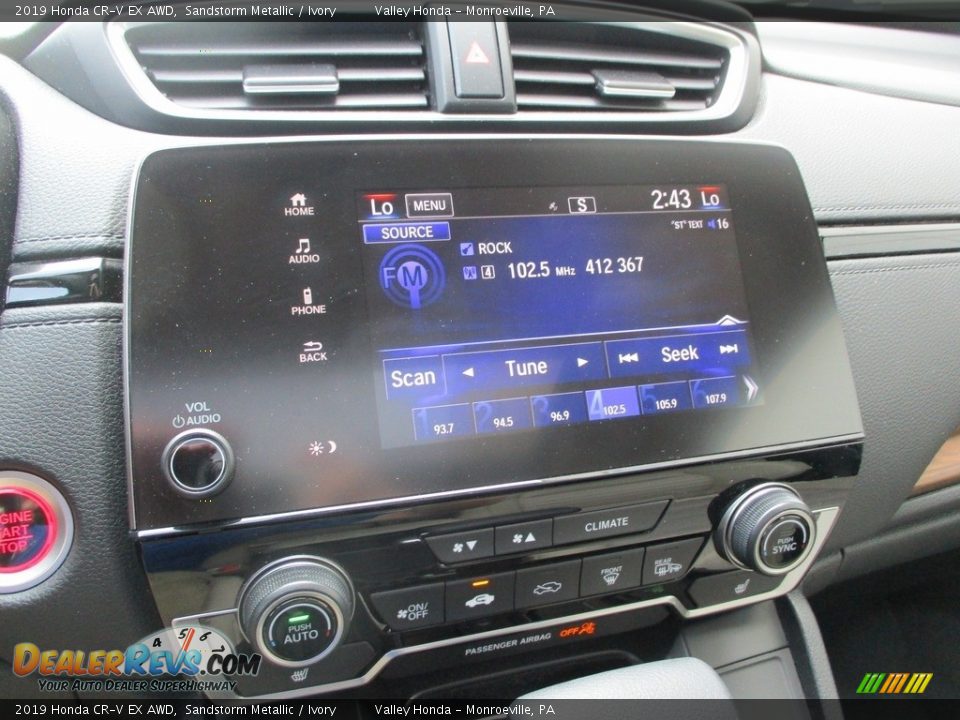 2019 Honda CR-V EX AWD Sandstorm Metallic / Ivory Photo #15