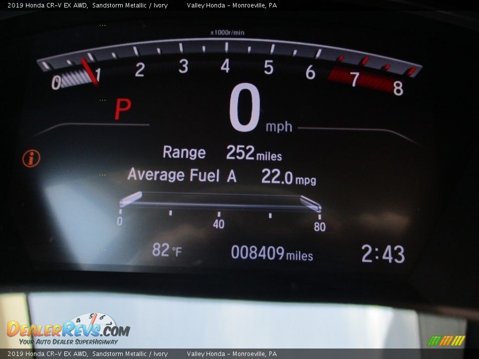 2019 Honda CR-V EX AWD Sandstorm Metallic / Ivory Photo #20