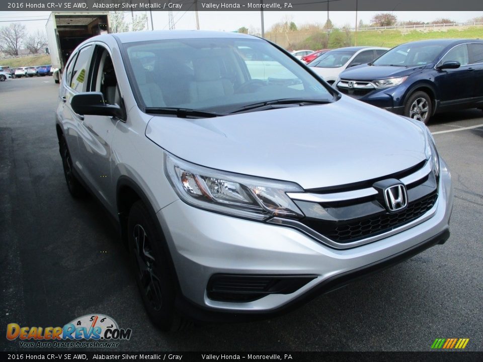 2016 Honda CR-V SE AWD Alabaster Silver Metallic / Gray Photo #7